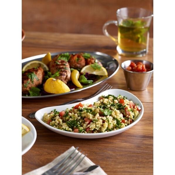 Genware Porcelain Crescent Salad Dish 20cm (Box Of 6)