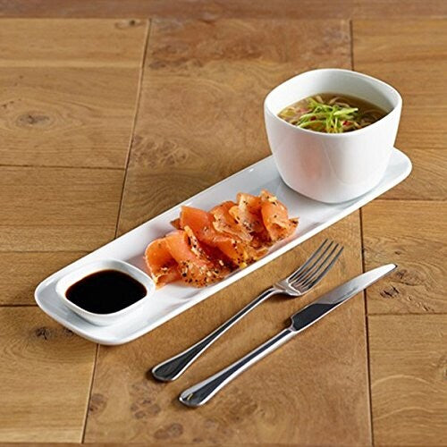 Genware Porcelain Ellipse Platter 27cm x 10cm (Box Of 6)
