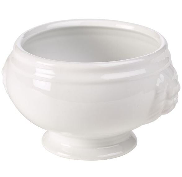 Genware Porcelain Lion Head Soup Bowl 11cm / 40cl / 14oz (Box Of 6)