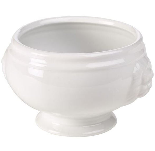 Genware Porcelain Lion Head Soup Bowl 11cm / 40cl / 14oz (Box Of 6)