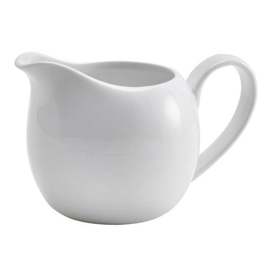 Genware Porcelain Milk Jug With Handle 14cl / 4.92oz (Box Of 6)