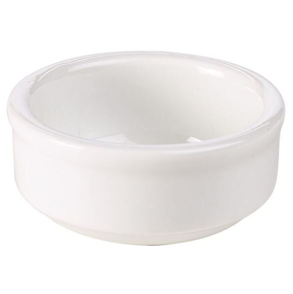 Genware Porcelain Mustard Dish 6cm (Box Of 12)