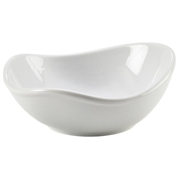 Genware Porcelain Organic Triangular Bowl 15cm X 14.3cm X 6.1cm (Box Of 6)