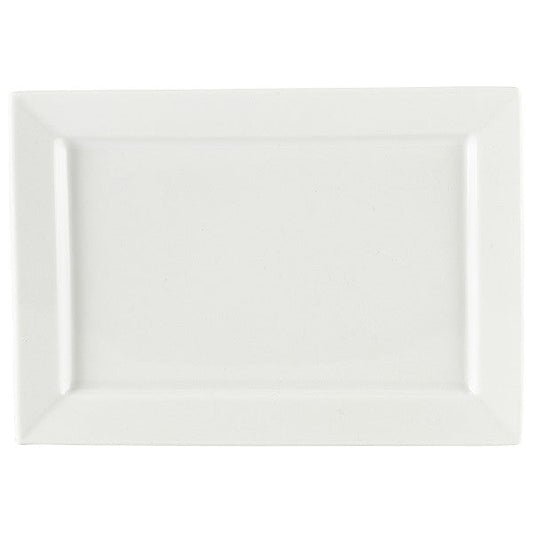 Genware Porcelain Rectangular Plate 24cm x 17cm (Box Of 6)