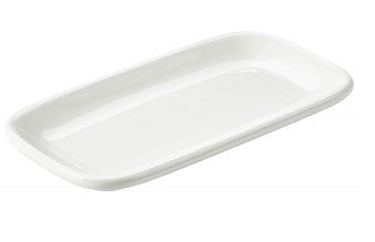 Genware Porcelain Rectangular Rounded Edge Plate 19.5cm x 10cm (Box Of 6)