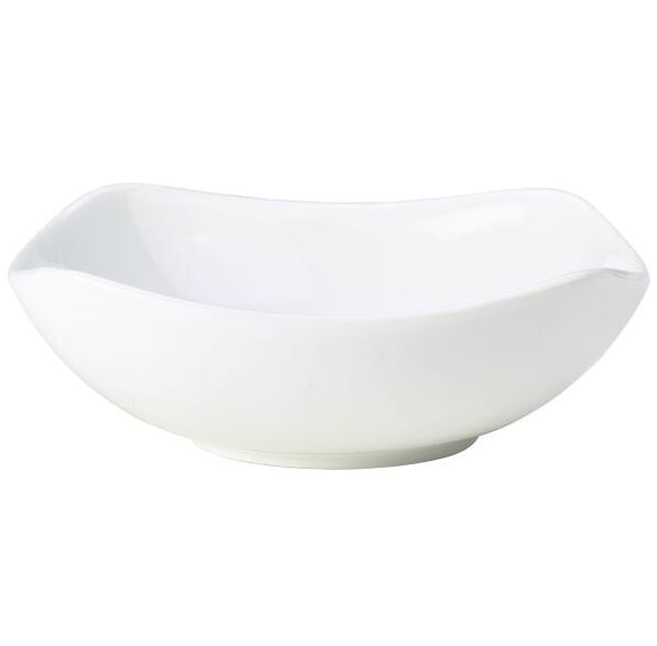 Genware Porcelain Rounded Square Bowl 20cm (Box Of 6)