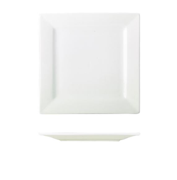 Genware Porcelain Square Plate 21cm (Box Of 6)