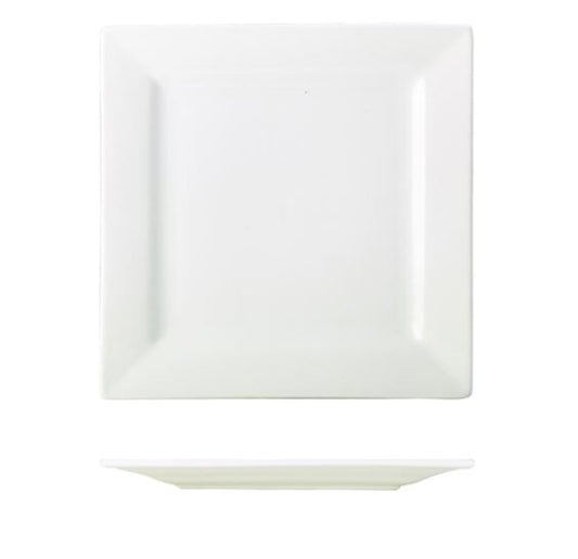 Genware Porcelain Square Plate 26cm (Box Of 6)
