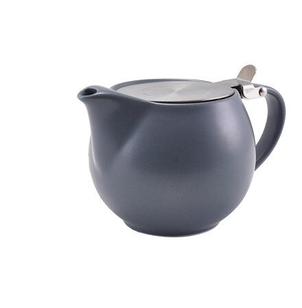 Genware Porcelain Stackable Teapot With S/S Lid And Infuser 50cl / 17.6oz (Box Of 6)