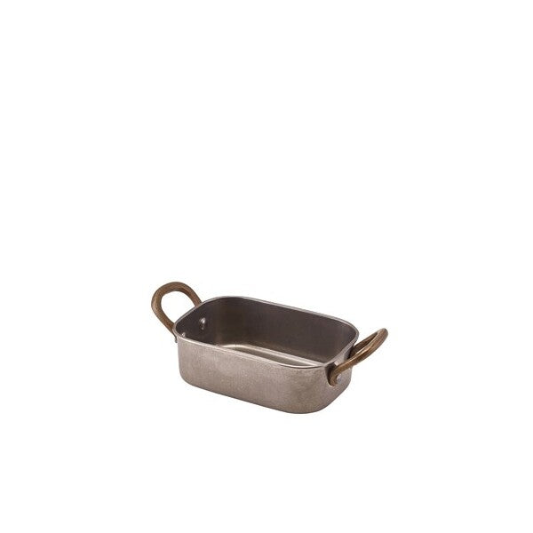 Genware Vintage Steel Mini Roaster 12.5 x 8.5 x 3.75cm (Box Of 6)