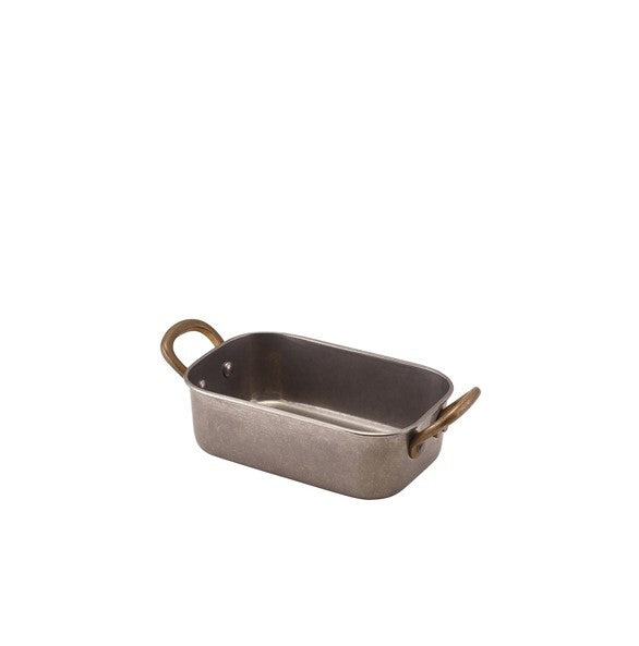 Genware Vintage Steel Mini Roaster 14.5 x 9.5 x 4.5cm (Box Of 6)