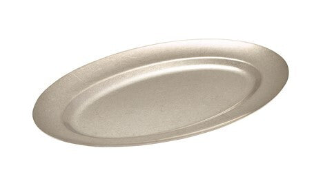 Genware Vintage Steel Oval Platter 35Cm (Box Of 12)