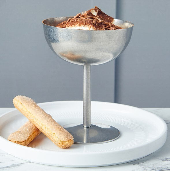 Genware Vintage Steel Stemmed Sundae Cup 13cm (Box Of 12)