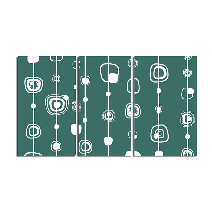 Geometric Study No. 15' 3 Piece Wrapped Canvas Wall Art Set