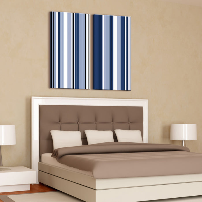 Geometric Study No. 6' 2 Piece Wrapped Canvas Wall Art Set