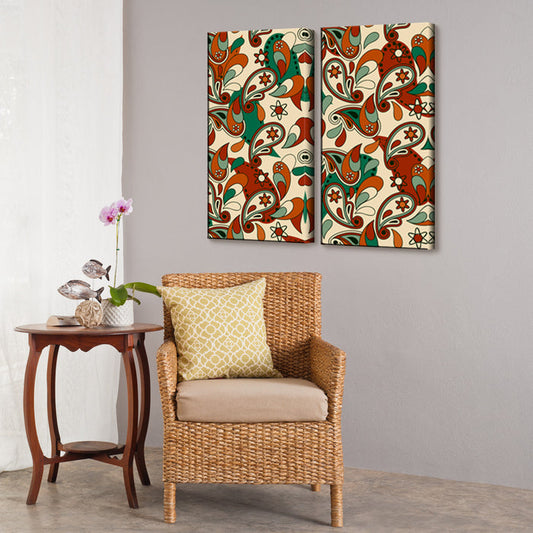 Geometric Study No. 7' 2 Piece Wrapped Canvas Wall Art Set