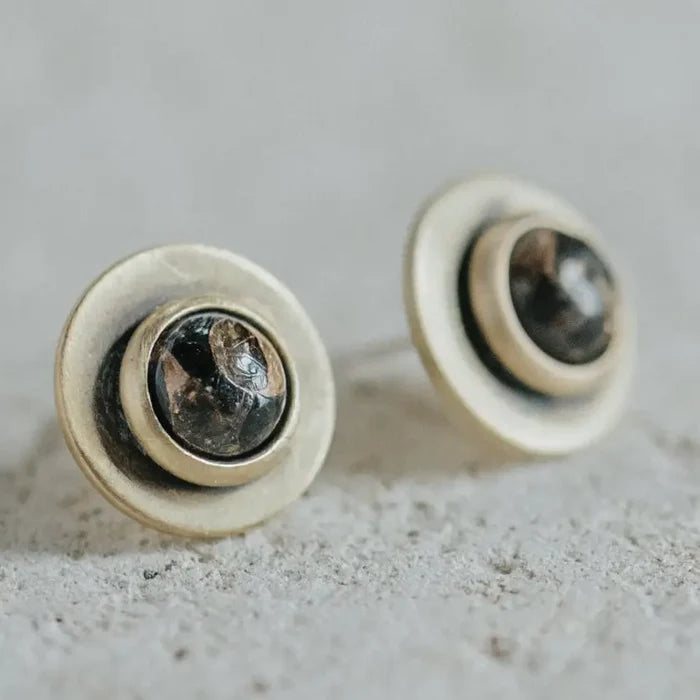Gibbon Studs :: Copper Obsidian