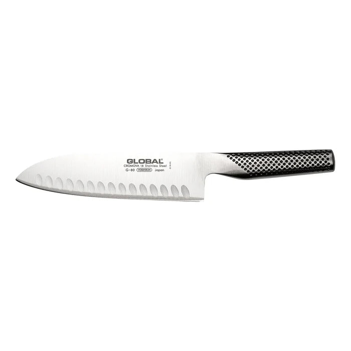 Global G80 Santoku Knife Fluted 18cm