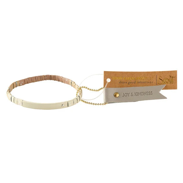 Good Karma Ombre Bracelet- Ivory/Silver