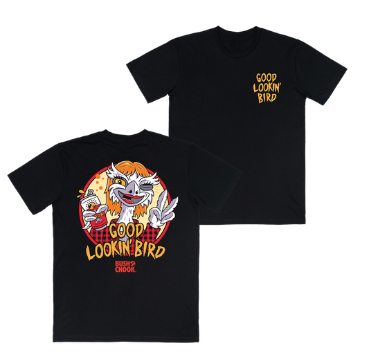 Good Lookin' Bird Tee Black