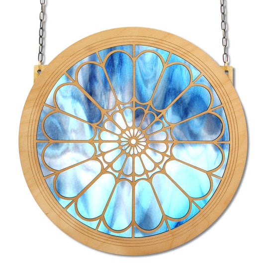 Blue Swirl Grand Cathedral Suncatcher