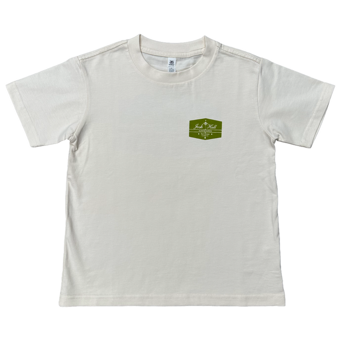 Green Hex Logo Youth Tee Shirt - White