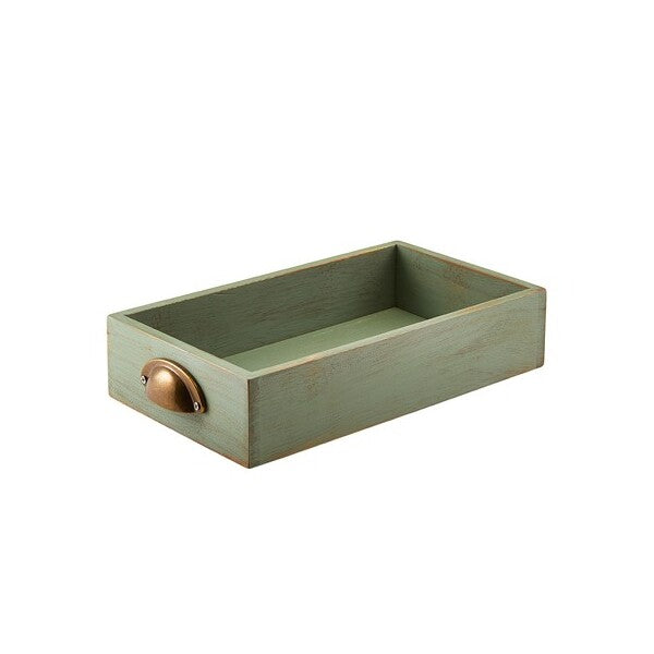 Green Wash Acacia Wood Display Drawer GN 1/3
