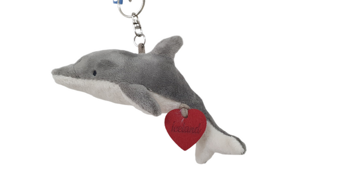 Grey Dolphin Keyring 13 cm - Plush Toys