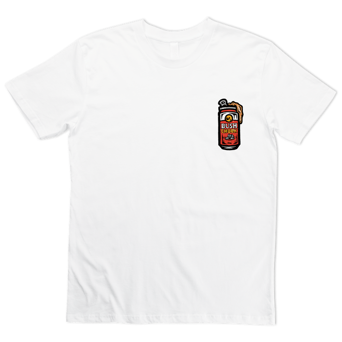 Gutted Tee White T-Shirt Bush Chook