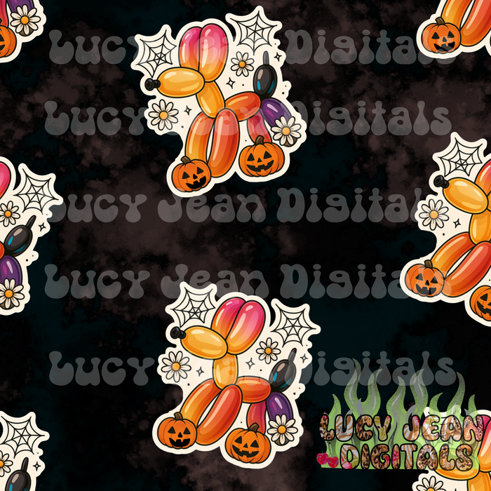 Halloween balloon dogs Seamless File