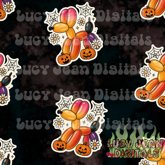 Halloween balloon dogs Seamless File