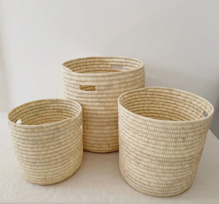 Handled Palm Plant Basket