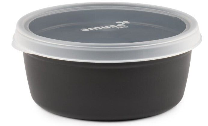 Harfield Black Bowl With Clear Lid 1200ml (A693bla)