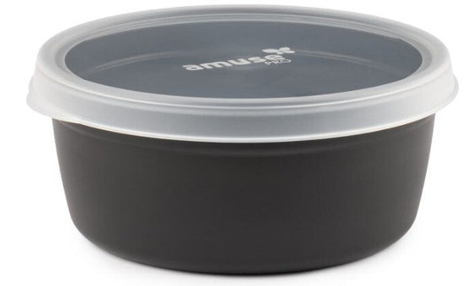 Harfield Black Bowl With Clear Lid 1200ml (A693bla)