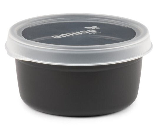 Harfield Black Bowl With Clear Lid 500ml (A697bla)