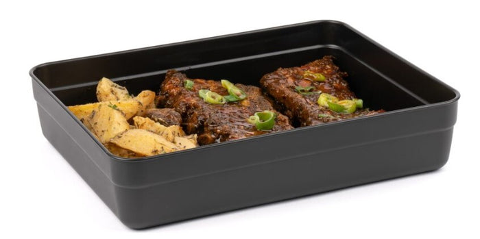 Harfield Black Rectangular Bowl With Clear Lid 2000ml (A768bla)