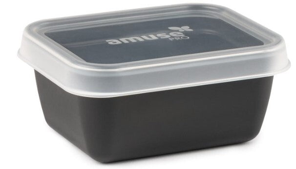 Harfield Black Rectangular Bowl With Clear Lid 400ml (A766bla)