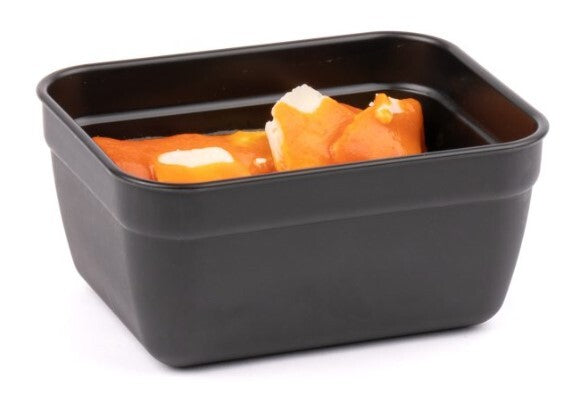 Harfield Black Rectangular Bowl With Clear Lid 400ml (A766bla)
