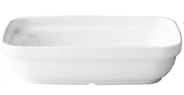 Harfield Polycarbonate Rectangular Bowl White 400ml / 17cm x 11cm x 4.3cm (128Whi)