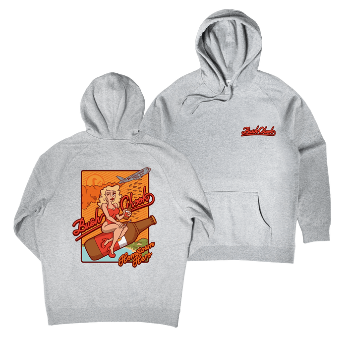 Hometown Hero Hoodie Grey Hoodie Bush Chook
