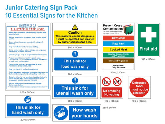 Hygiene Sign Catering Pack Junior