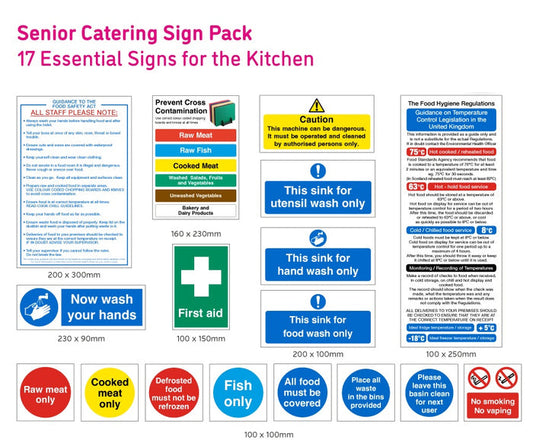 Hygiene Sign Catering Pack Senior