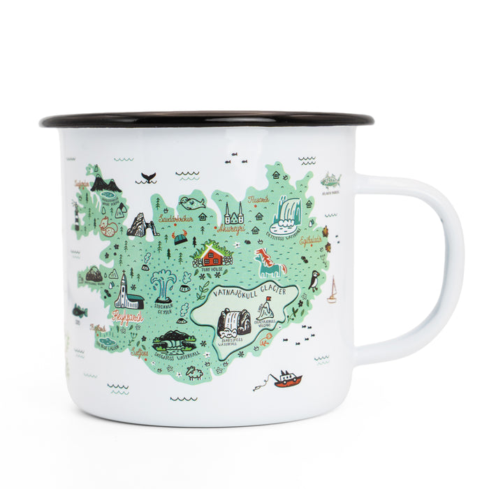 Iceland Map - Camping Mug