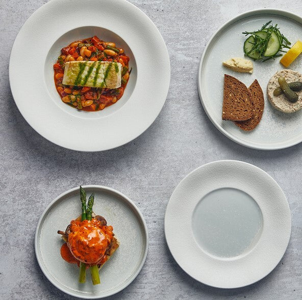 Incise Porcelain Lustre Presentation Plate 20cm (Box Of 6)