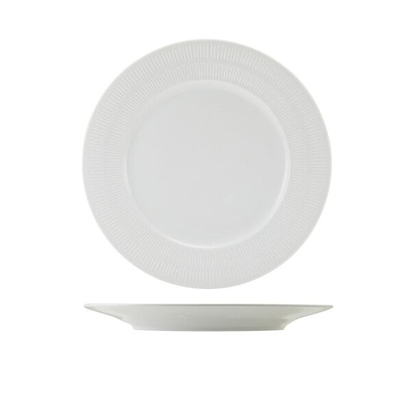Incise Porcelain Solara Winged Plate 27cm (Box Of 6)