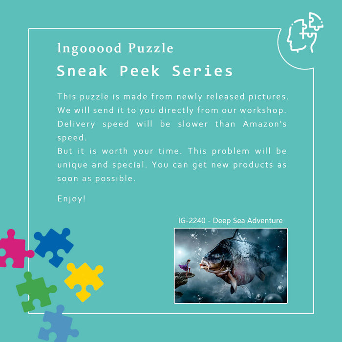 Ingooood Wooden Jigsaw Puzzle 1000 Piece - Deep Sea Adventure - Ingooood jigsaw puzzle 1000 piece