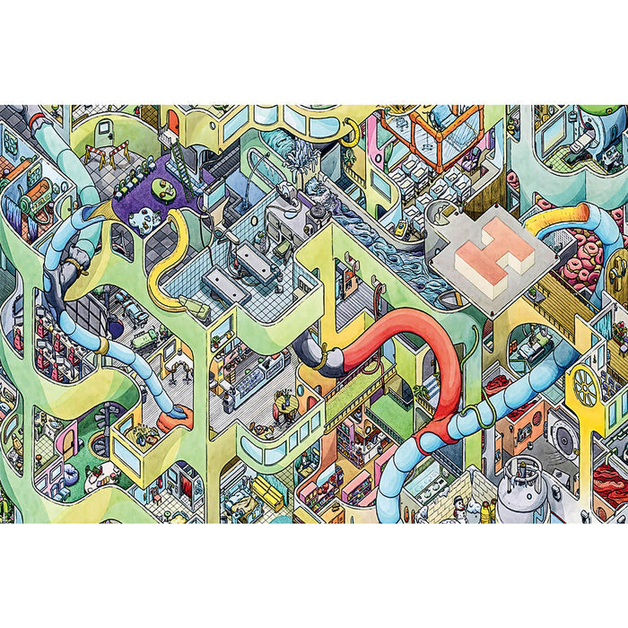 Ingooood Wooden Jigsaw Puzzle 1000 Piece -  Intricate Plumbing Community - Ingooood jigsaw puzzle 1000 piece