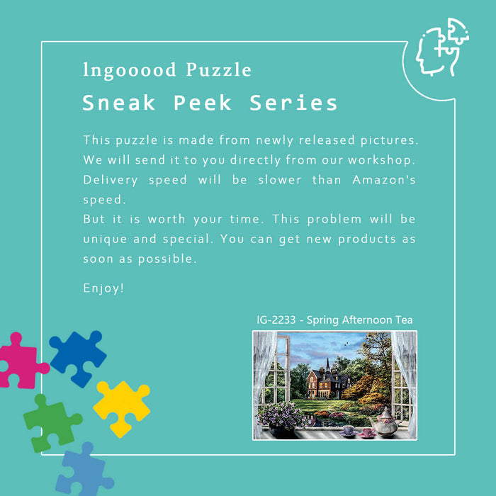 Ingooood Wooden Jigsaw Puzzle 1000 Piece -  Spring Afternoon Tea - Ingooood jigsaw puzzle 1000 piece