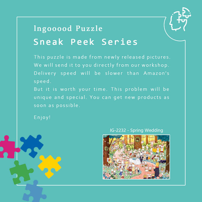 Ingooood Wooden Jigsaw Puzzle 1000 Piece - Spring Wedding - Ingooood jigsaw puzzle 1000 piece