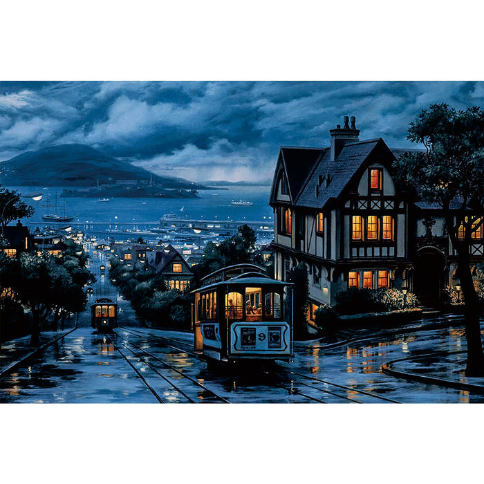 Ingooood Wooden Jigsaw Puzzle 1000 Piece - Tram at night - Ingooood jigsaw puzzle 1000 piece